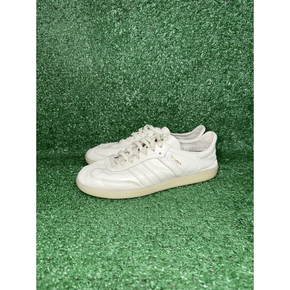 Adidas Samba Womens 8.5 Mens 7 White Leather Casual Shoe Comfort Walking Sneaker - Picture 6 of 15
